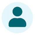 Icon Einzelperson als Symbol für 1:1-Begleitun