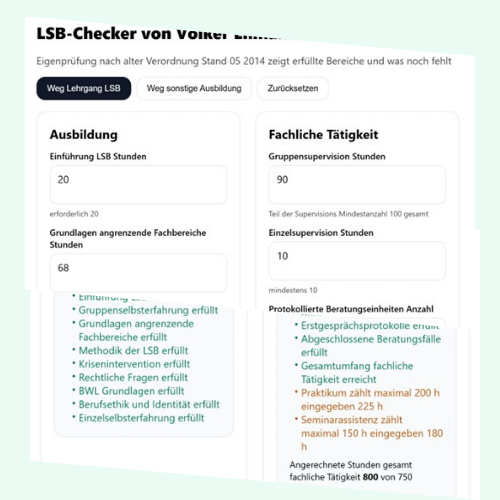 LSB Gewerbe Checker für Lebens- und Sozialberater